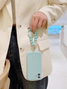 Solid Phone Case With Lanyard,International Version, Not The Domestic Version - Mint Blue - View 3