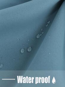 BONZER 防水室內/室外露台簾-保溫隔熱,遮光扣環黑色窗簾,適用於臥室、門廊、客廳、涼亭、小木屋等,1片