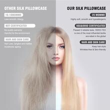 Silk Pillowcase 2 Pack for Hair and Skin, 100% Mulberry Silk, Double-Sided Silk Pillow Cases with Hidden Zipper-Size: 20" x 30"