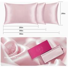 Silk Pillowcase 2 Pack for Hair and Skin, 100% Mulberry Silk, Double-Sided Silk Pillow Cases with Hidden Zipper-Size: 20" x 30"