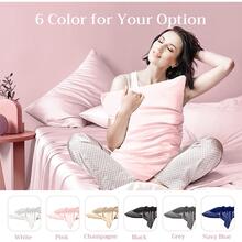 Silk Pillowcase 2 Pack for Hair and Skin, 100% Mulberry Silk, Double-Sided Silk Pillow Cases with Hidden Zipper-Size: 20" x 30"