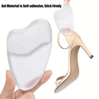 2入組鞋用矽膠半鞋墊高跟涼鞋前腳掌蹠骨墊男女凝膠鞋墊足部護理插入物