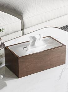 Walnut Wood Grain Tissue Box Cover, Living Room High-End Luxury Napkin Holder, For Home Dining Table Storage, Random Acrylic Stripes Decoration, Home Stuff, Table, Home Decorations, Home Organization And Storage, Room Decor, Room Decor Bedroom, Kitchen Accessories, Kitchen Tools, Organizer Kitchen, Travel, Holiday,Tissue Box Holder,Napkin Holder,Festival Family Gathering,Kitchen Dining Table DecorFor Home Kitchen Bedroom Living Room Dining Room, Home Decoration Accessories, Decorative Box,Women Wedding Gift,Summer Travel Holiday Festival Must-Have - Multicolor - View 4