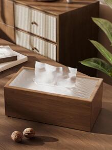 Walnut Wood Grain Tissue Box Cover, Living Room High-End Luxury Napkin Holder, For Home Dining Table Storage, Random Acrylic Stripes Decoration, Home Stuff, Table, Home Decorations, Home Organization And Storage, Room Decor, Room Decor Bedroom, Kitchen Accessories, Kitchen Tools, Organizer Kitchen, Travel, Holiday,Tissue Box Holder,Napkin Holder,Festival Family Gathering,Kitchen Dining Table DecorFor Home Kitchen Bedroom Living Room Dining Room, Home Decoration Accessories, Decorative Box,Women Wedding Gift,Summer Travel Holiday Festival Must-Have - Multicolor - View 5