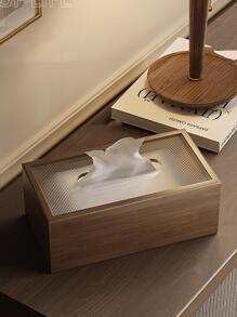 Walnut Wood Grain Tissue Box Cover, Living Room High-End Luxury Napkin Holder, For Home Dining Table Storage, Random Acrylic Stripes Decoration, Home Stuff, Table, Home Decorations, Home Organization And Storage, Room Decor, Room Decor Bedroom, Kitchen Accessories, Kitchen Tools, Organizer Kitchen, Travel, Holiday,Tissue Box Holder,Napkin Holder,Festival Family Gathering,Kitchen Dining Table DecorFor Home Kitchen Bedroom Living Room Dining Room, Home Decoration Accessories, Decorative Box,Women Wedding Gift,Summer Travel Holiday Festival Must-Have - Multicolor - View 7