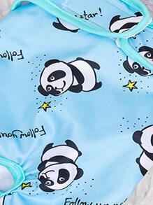 狗狗生理褲女性用狗狗絨毛,吉娃娃,法國鬥牛犬衛生巾寵物月經長褲 - 藍色 - 查看 4