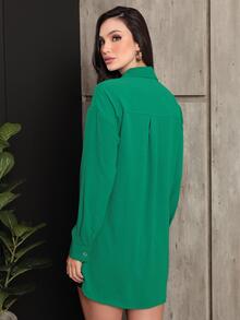 Women Blouses - 綠色 - 查看 2