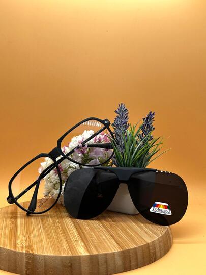 Armações Óculos Clip On Aviador Masculina Solar De Verão Ao Ar Livre Perfeitos Como Presente