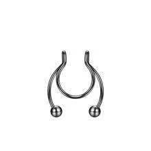 不銹鋼鼻環 - 黑色 - 查看 1