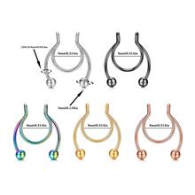 不銹鋼鼻環 - 黑色 - 查看 6