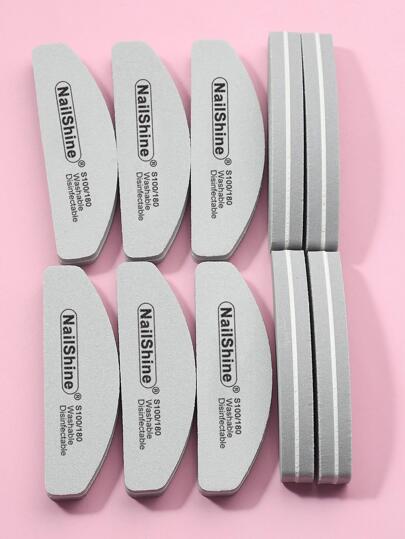 NailSunshine 10pcs 100/180 Grit Nail File,Nail Supplies,Nail Tools,Nail Art Tools,Back To School,Nails,Nail Tools For Press On Nails