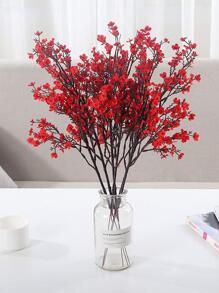 1/3 件人造满天星花束婚礼装饰，家居、餐厅、卧室、花瓶装饰，节日生日派对配件，婚礼场景布置，鲜花，情人节礼物，新年 DIY 材料 - 紅色 - 查看 6
