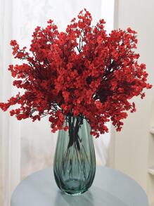 1/3 件人造满天星花束婚礼装饰，家居、餐厅、卧室、花瓶装饰，节日生日派对配件，婚礼场景布置，鲜花，情人节礼物，新年 DIY 材料 - 紅色 - 查看 4