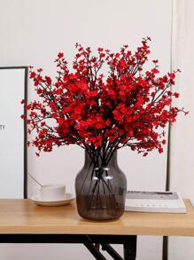 1/3 件人造满天星花束婚礼装饰，家居、餐厅、卧室、花瓶装饰，节日生日派对配件，婚礼场景布置，鲜花，情人节礼物，新年 DIY 材料 - 紅色 - 查看 7