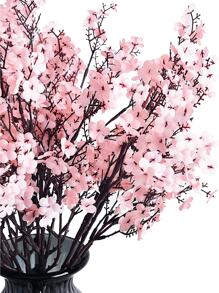 Bó hoa baby's breath nhân tạo gồm 3 bông, thích hợp cho đám cưới, nhà cửa, nhà hàng, phòng ngủ, trang trí bình hoa, tiệc sinh nhật, trang trí đám cưới, quà tặng ngày Valentine, nguyên liệu tự làm đồ trang trí năm mới, quà tốt nghiệp, v.v. - Màu Hồng baby - Xem 3