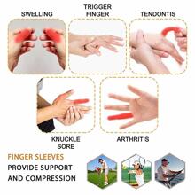 10Pcs Golf Finger Brace Splint Sleeves Thumb Support Protector Soft Comfortable Cushion Men Women Basketball Volleyball Tennis Gym Gym Accessories