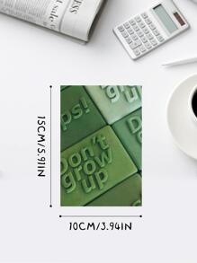 50入組灰綠色牆拼貼畫成套工具審美的適用於臥室裝飾綠色牆拼貼畫成套工具適用於青少年女孩男孩審美的海報綠色墻面裝飾流行裝飾印刷,4X6英寸,明信片