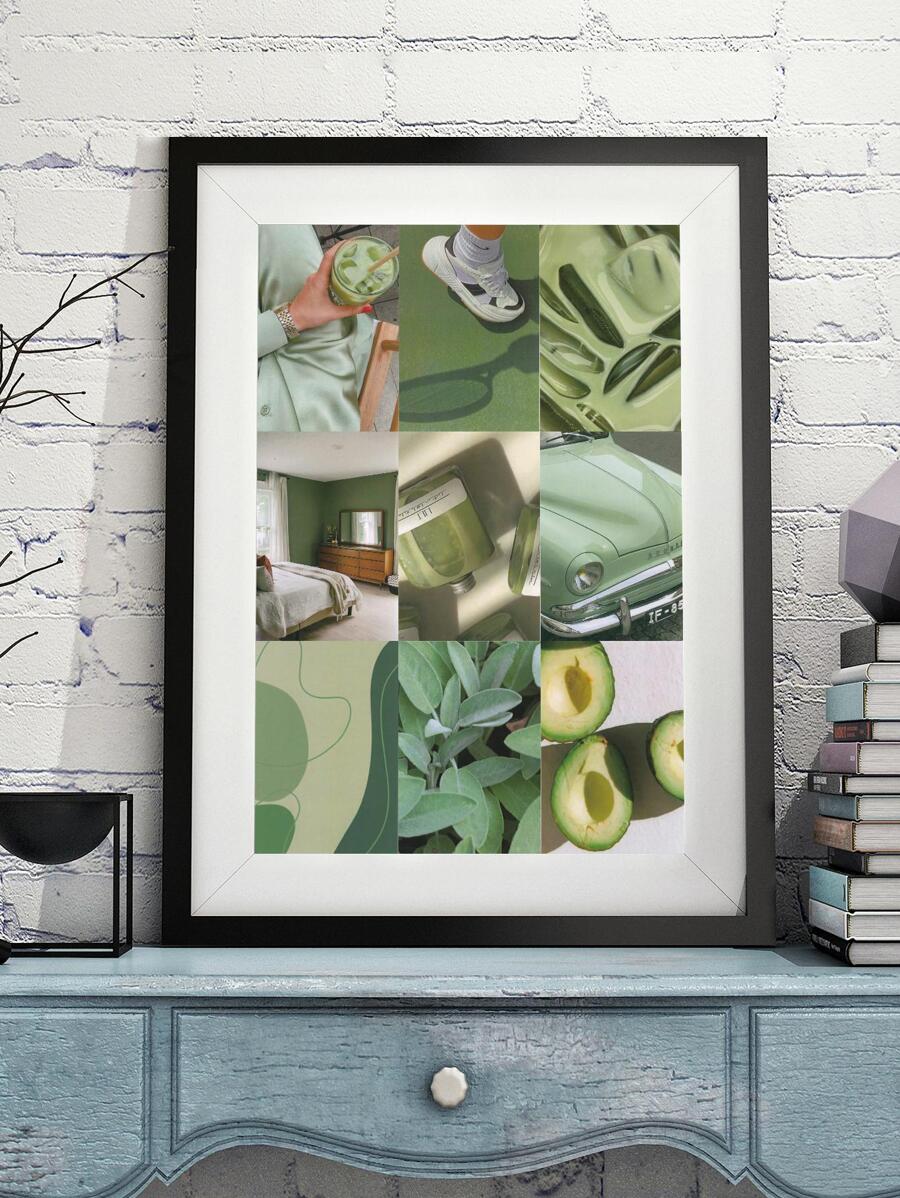 50pcs Sage Green Wall Collage Kit Aesthetic Pictures for Bedroom Decor