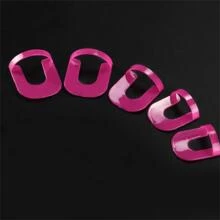 26 cái Bảo vệ chống tràn sơn móng tay màu trơn hình chữ U - Màu Hồng Tươi - Xem 7