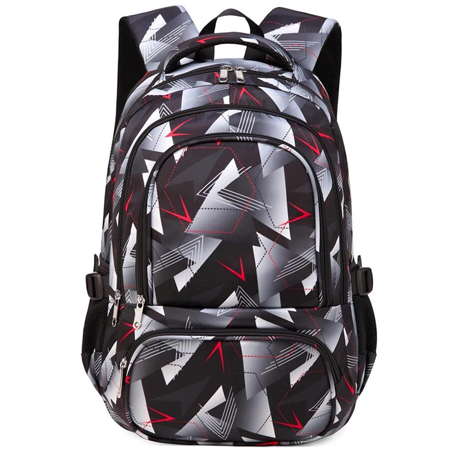 Kids Backpack Boys Girls Galaxy Elementary School Bags Primary Middle School Book Bags For Teens Kindergarten Sturdy Waterproof Lightweight Durable Travel Gifts 17 Inch Ages 6-12 Boys Bookbags For Ages 9-12 Grade Red Camo Blue Camouflage Back Packs Age 6 Kids Girls Space Pack With Laptop Compartment 6-8 Bullet Resistant Heavy Duty Bookbags 5 To 8 To 10 Years Old Scolares Ara Niñas De 5 Años Mochilas 4 Entera Grande Morral School Marca Olsones - Black and White - View 1