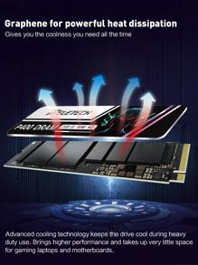 Reletech 1 件 Ssd Pcie Gen3.0x4 M.2 2280 Nvme Dram 快取固態硬碟硬碟適用於筆記型電腦桌上型電腦,256g/512g/2tb - 黑與白 - 查看 3