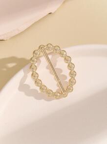 假珍珠裝飾的圍巾扣,時尚優雅,男女童子礼品 - 金色 - 查看 4