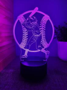 1 pieza de Luz Nocturna con diseño creativo de Béisbol en 3D con Control Táctil USB para aficionados al béisbol, multicolor - Multicolor - Ver 6