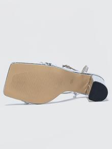 Xăng đan Cao gót Nữ - Bạc - Xem 6