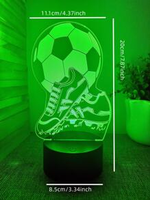 1pc Plastic Desk Lamp, Creative Soccer & Shoes Design Decoration Light For Gift - Multicolor - View 6