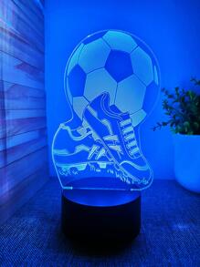 1pc Plastic Desk Lamp, Creative Soccer & Shoes Design Decoration Light For Gift - Multicolor - View 3