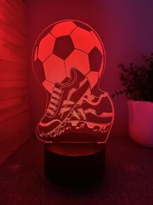1pc Plastic Desk Lamp, Creative Soccer & Shoes Design Decoration Light For Gift - Multicolor - View 2