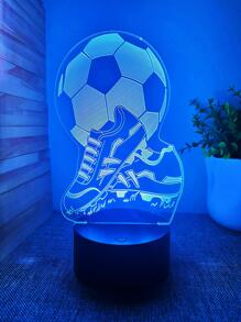 1pc Plastic Desk Lamp, Creative Soccer & Shoes Design Decoration Light For Gift - Multicolor - View 5