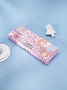 1入組卡通圖案筆袋 - 粉色 - 查看 5