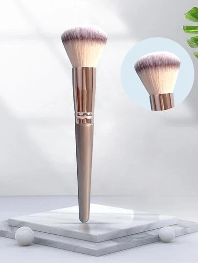 1pc Large Round Head Blush Brush With Soft Bristles For Easy Makeup Application,Foundation Brush,Concealer Brush,Blush Brush,Contour Brush,Blush Brush,Bronzer Brush,Powder Brush,Foundation Brush,Blush Brush