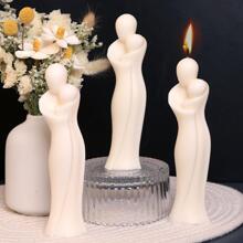 1pc Figure DIY Candle Mold, DIY Craft Scented Candle Silicone Mold, Soap Gypsum Ornament Making Mold - Beige - View 5