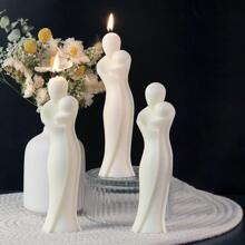 1pc Figure DIY Candle Mold, DIY Craft Scented Candle Silicone Mold, Soap Gypsum Ornament Making Mold - Beige - View 1
