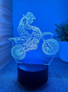 1pc Plastic Desk Lamp, Creative Figure & Motorcycle Design Decoration Light For Gift - Multicolor - View 7