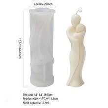 1pc Figure DIY Candle Mold, DIY Craft Scented Candle Silicone Mold, Soap Gypsum Ornament Making Mold - Beige - View 7