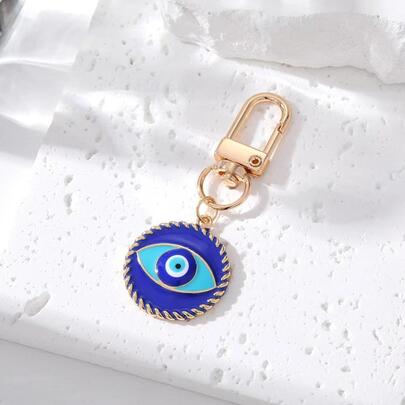 1入組邪惡之眼設計鑰匙圈懸掛裝飾物