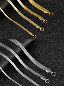 金色顏色中性蛇鏈條女性項鍊頸鏈不銹鋼項鏈適合女士首飾類