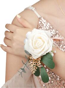 1 Pieza Flor De Muñeca De Simulación Para Fiesta De Boda - Multicolor - Ver 4