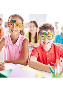 6pcs Back To School Theme Party Paper Glasses - Multicolor - View 3