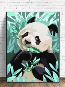 panda con patrón de bambú Pintura diamante DIY Kit - Albaricoque - Ver 5