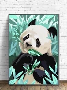 panda con patrón de bambú Pintura diamante DIY Kit - Albaricoque - Ver 3
