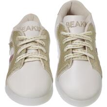 BEAKID Tenis Infantil Menina Luz Led Que Brilha Que Acende Promoção - Bege - Visão 7