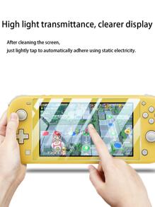 2片高清防刮防指纹钢化玻璃屏幕保护膜，适用于Switch Lite、Switch OLED、Switch、ROG Ally、Steam Deck。升级版硬化超清透明玻璃，搭配电镀高清防油防爆屏幕，瀑布式大屏白边，防指纹平滑保护膜。无气泡超清贴合，精准贴合超薄设计，防碎保护，硬包装