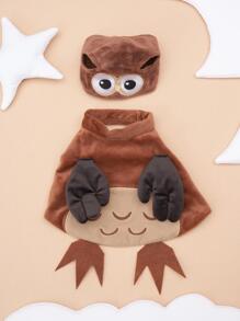 2pcs Pet Owl Shaped Cosplay Costume Set Halloween Halloween Costumes - Multicolor - View 2