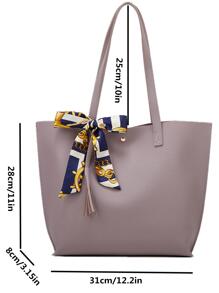 de mujeres Bolso de gran capacidad versátil moda Bolso de mano asa superior Bolso Bolsas para mujeres - Púrpura malva - Ver 3
