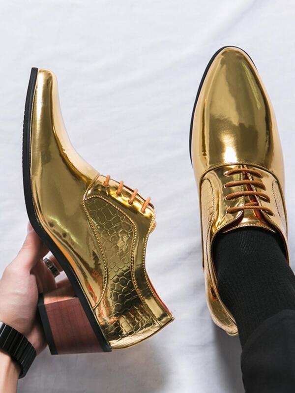 Scarpe In PU Di Nuovo Arrivo Per L'uso Quotidiano In Ufficio, Riunioni Di Lavoro, Matrimoni, Servizi Fotografici, Comode, Adatte A Giovani Uomini Alla Moda