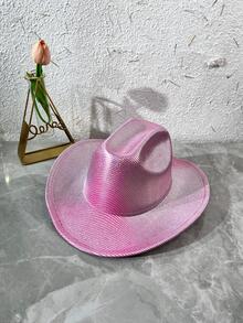 1 chiếc mũ cao bồi lấp lánh cho cả nam và nữ cho bữa tiệc - Màu Hồng Tươi - Xem 4